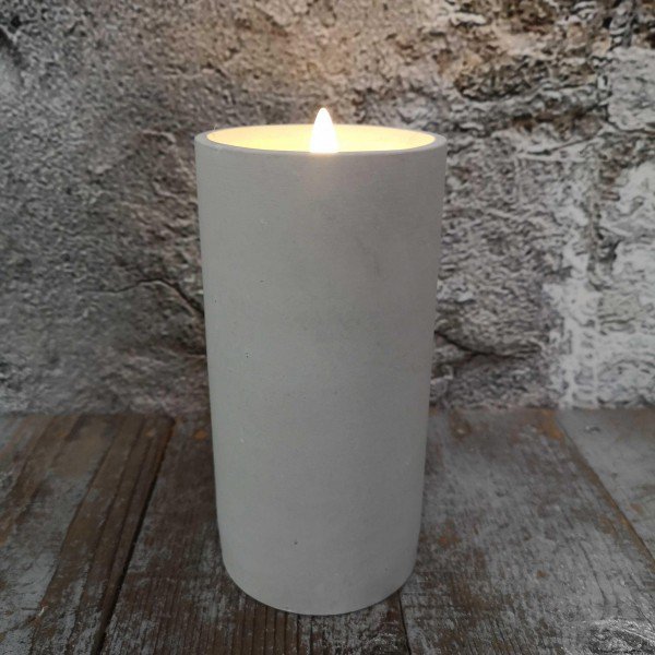 LED Kerzen mit Timer Zement