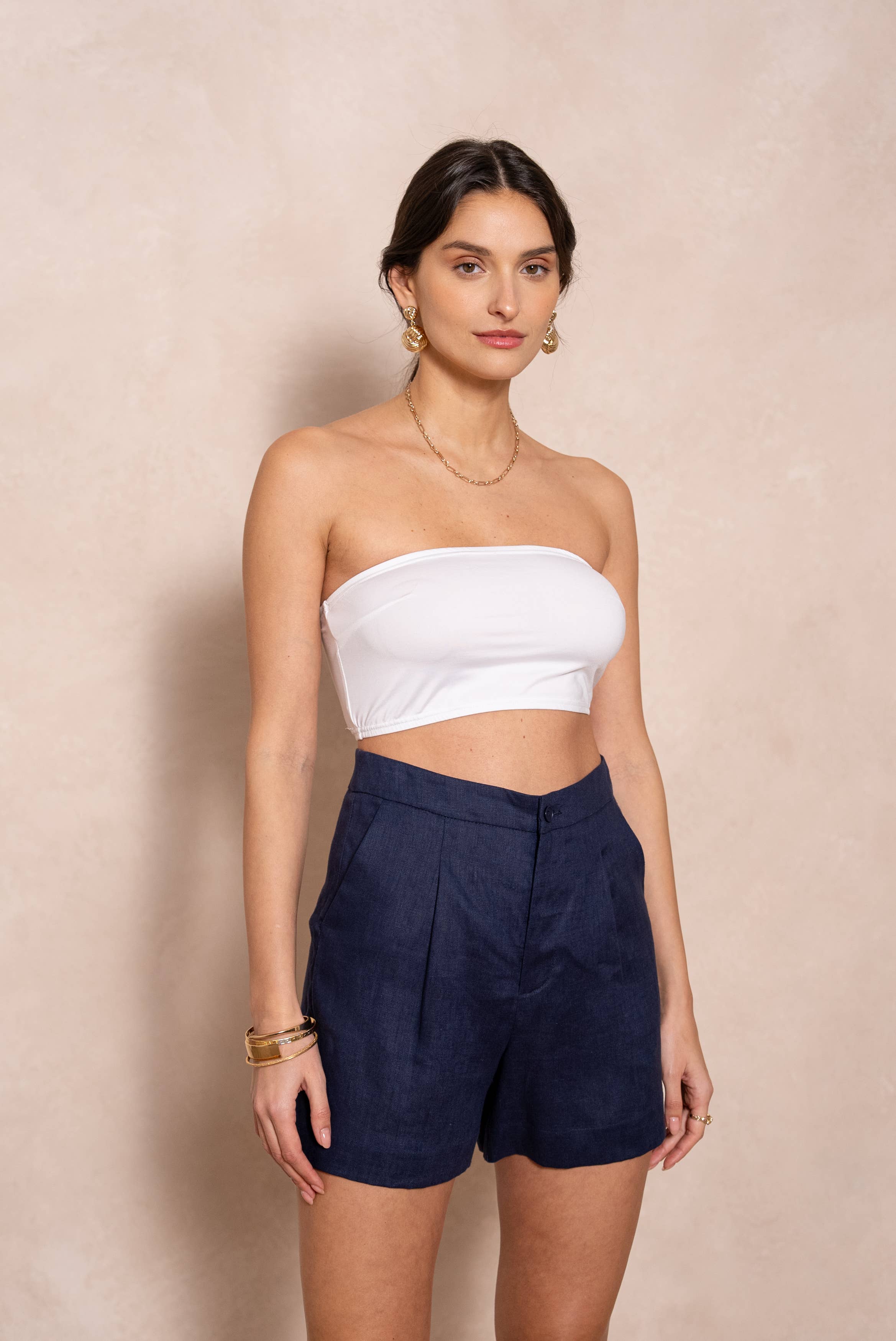 Shorts aus hochwertigem Leinen