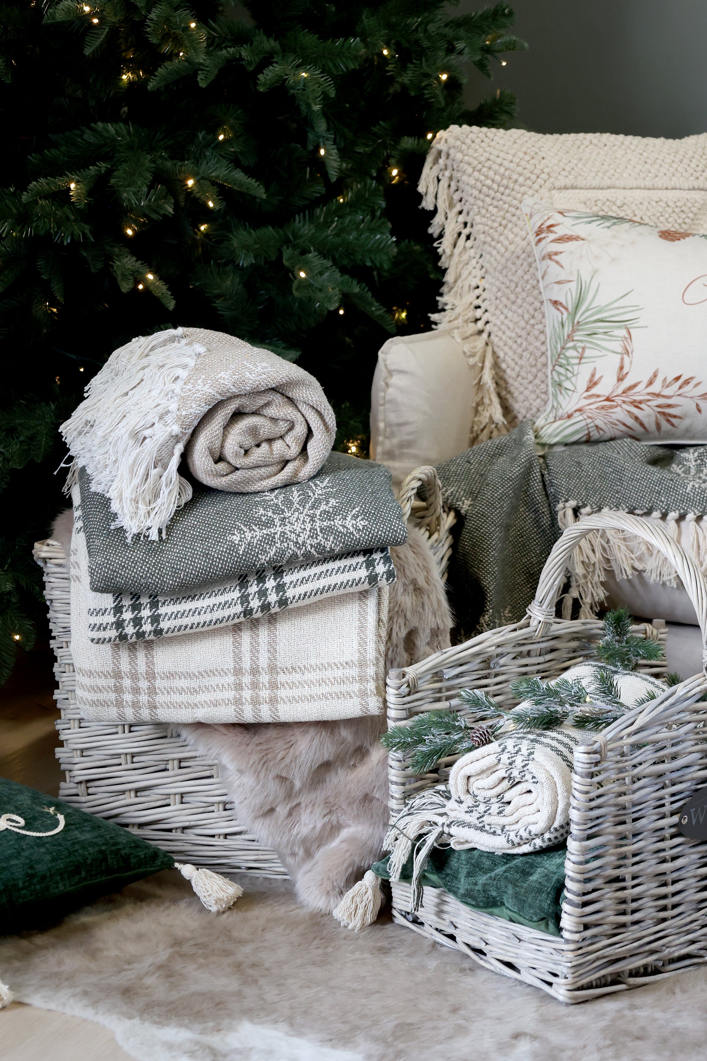 Zauberhaftes Plaid mit Eiskristallen