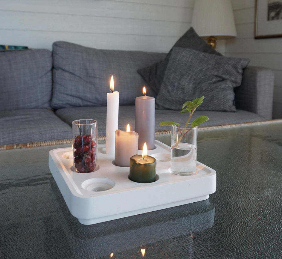 Schwedischer Kerzenhalter aus recyceltem Material — ein Designklassiker!