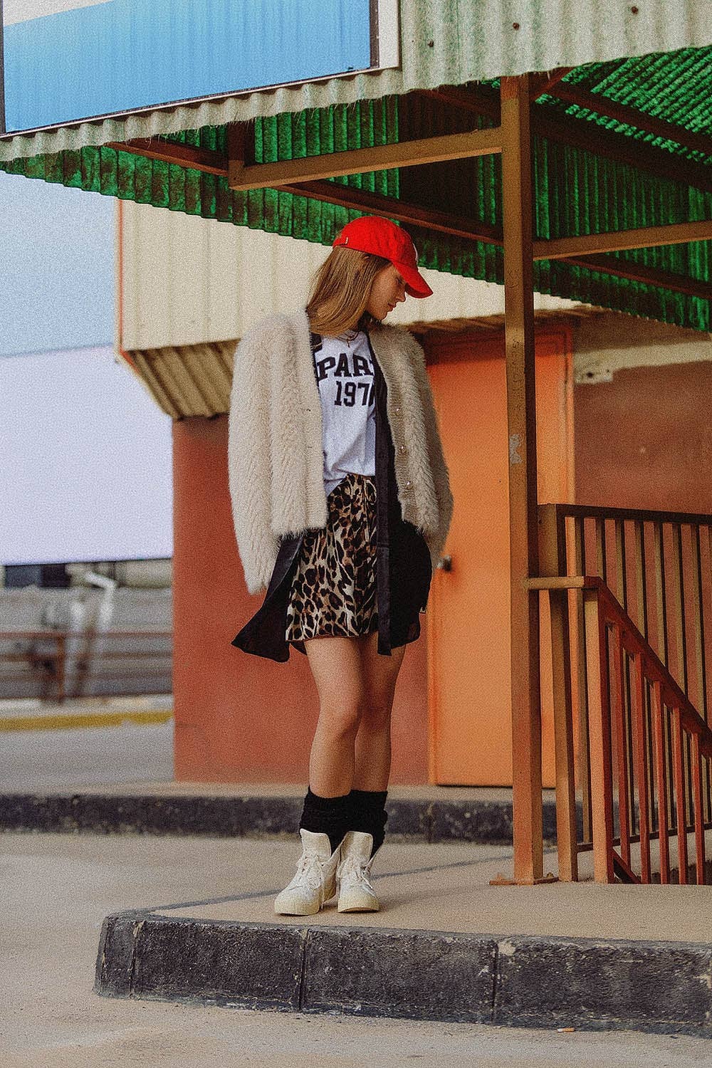 Kurzjacke in Beige aus feinem Fell