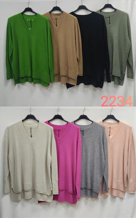 Strickpullover mit V-ausschnitt