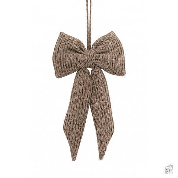 Schleife beige wolle / gestrickt