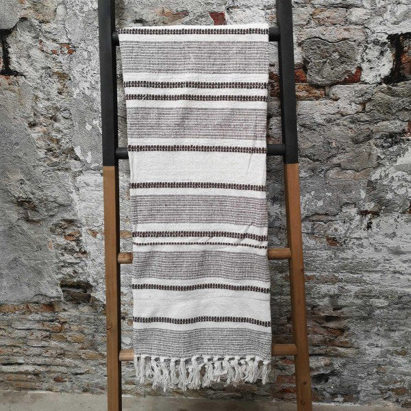Dala recyceltes Plaid natur/braun