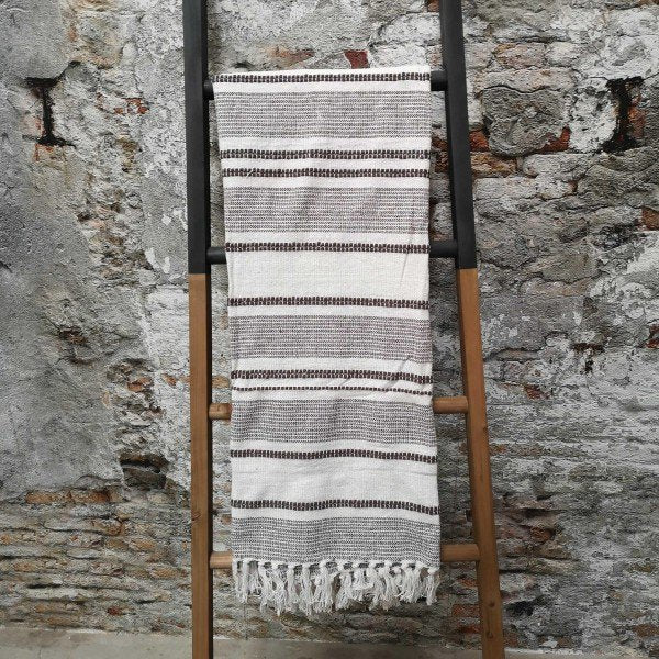 Dala recyceltes Plaid natur/braun