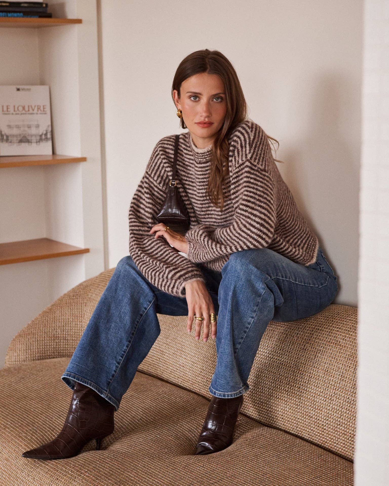 Strickpullover gestreift