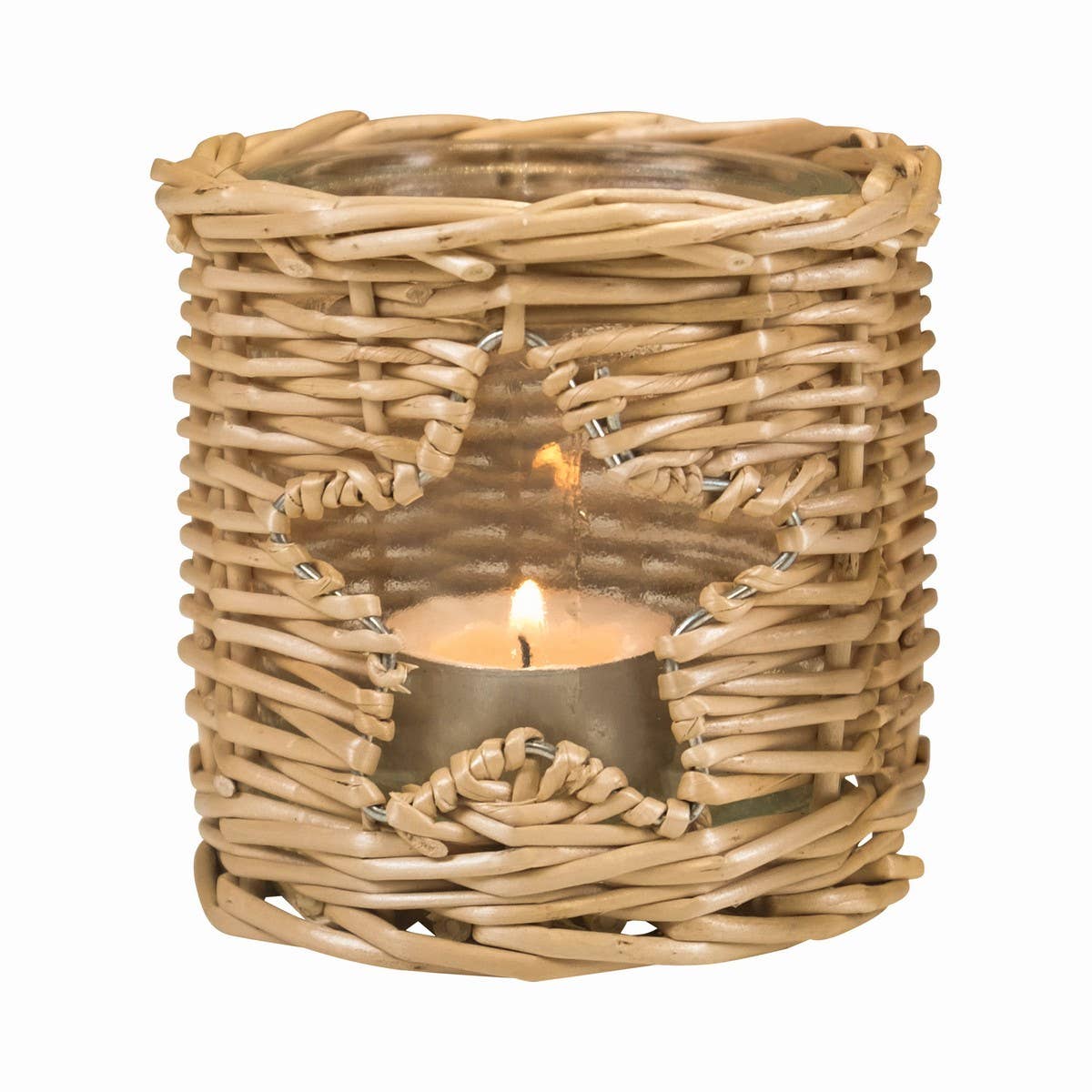 Rattan Windlicht Stern 9cm