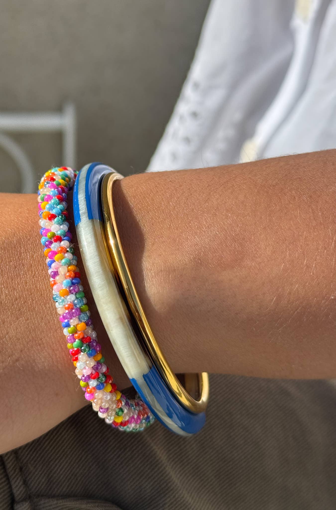 Nepalesisches Armband Glasperlen E32