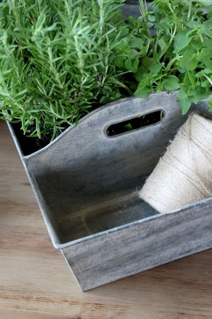 Kasten mit Henkel und 2 Fächern Chick Antique