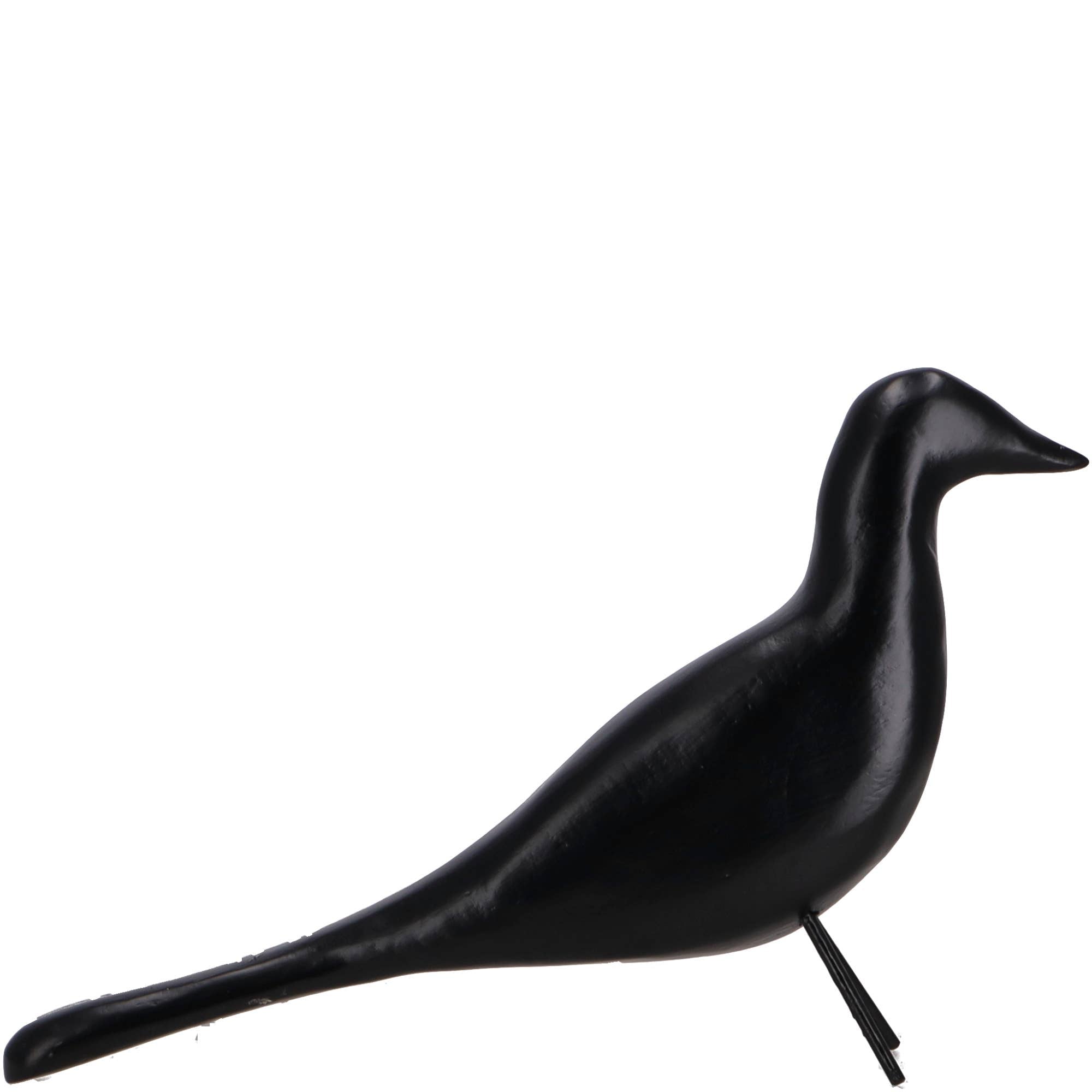 Holz Vogel Luigi, L34cm, B5,5cm, H12cm, Schwarz