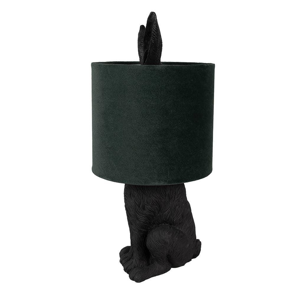 6LMC0099ZVGR Tischlampe Hase Ø 20x43 cm Schwarz Grün