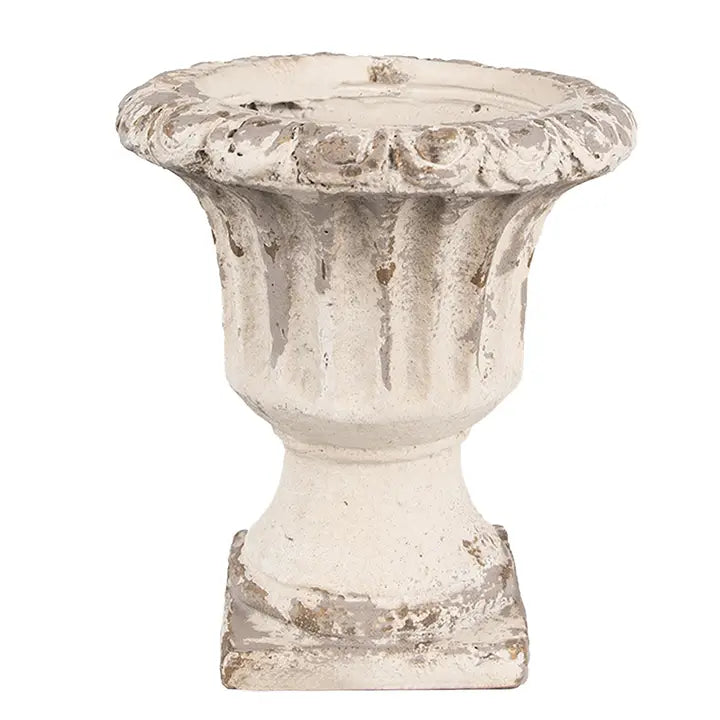 Clayre & Eef Pflanzgefäß Ø 18 x 20 cm aus beigem Keramikmaterial