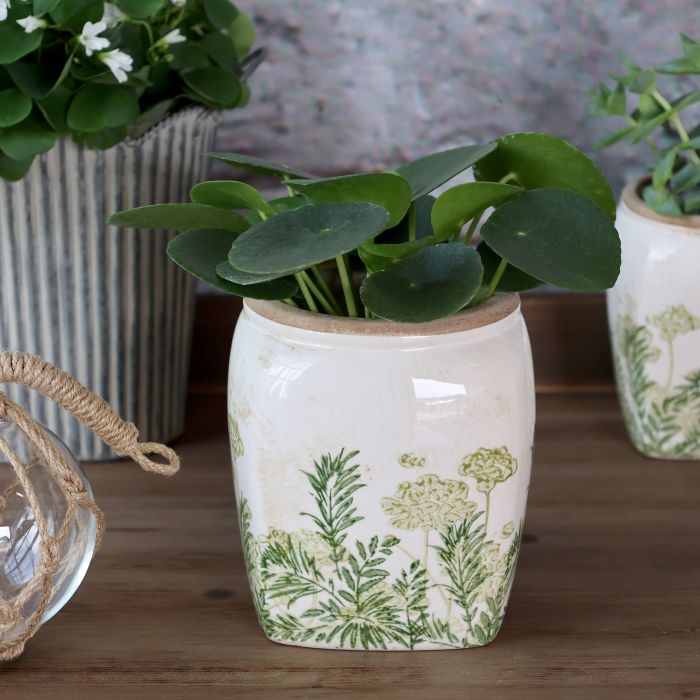 Laval Übertopf Blumendruck