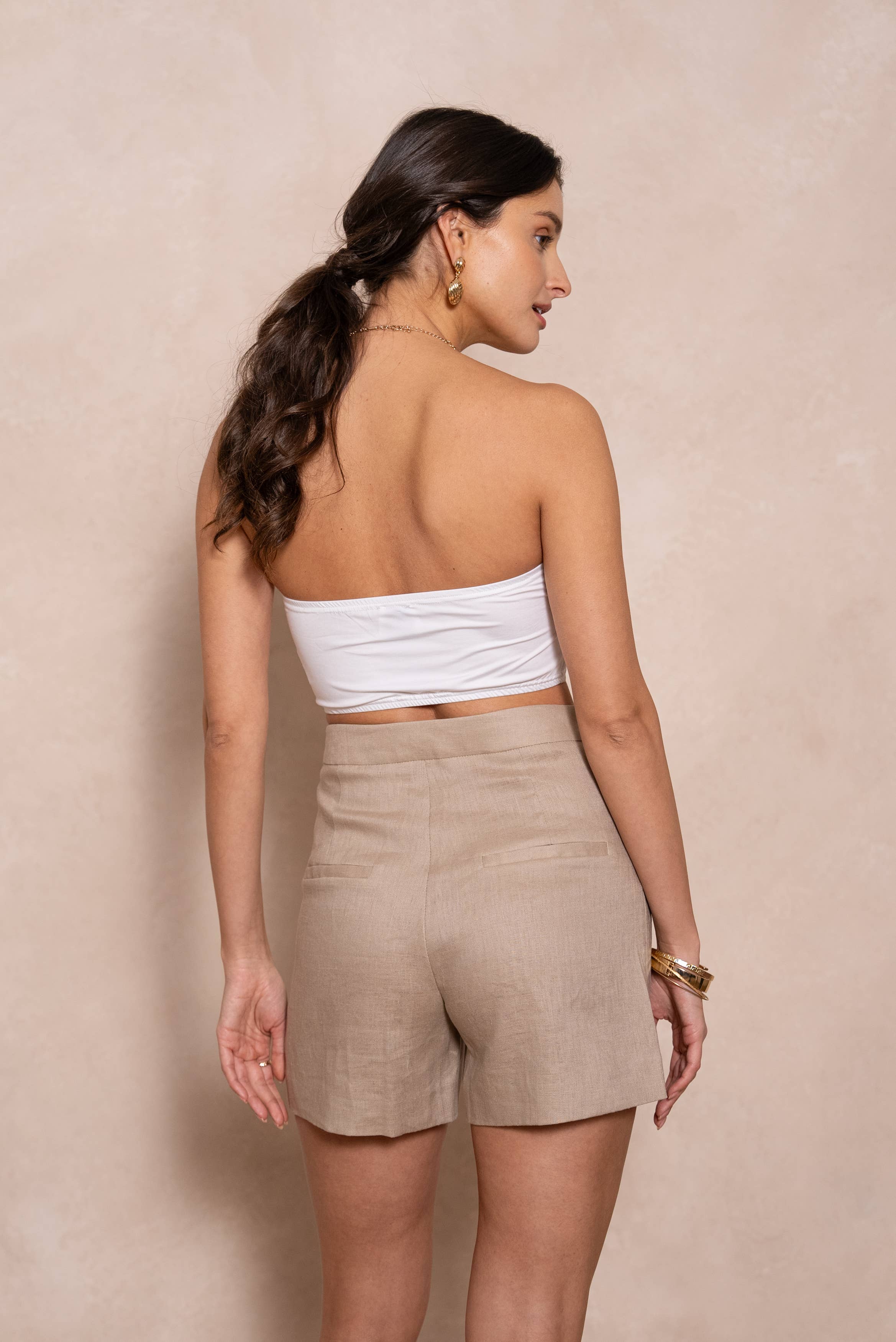 Shorts aus hochwertigem Leinen