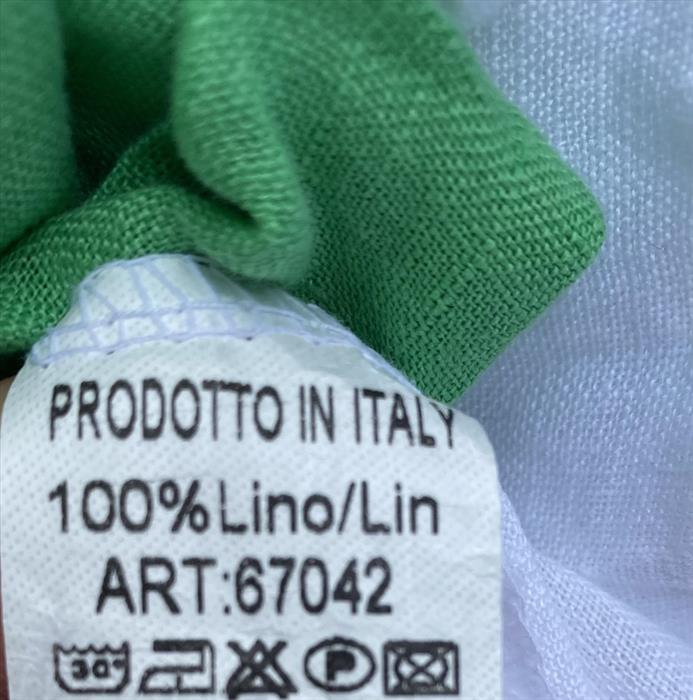 Leinen Kleid Stehkragen und Vollant
