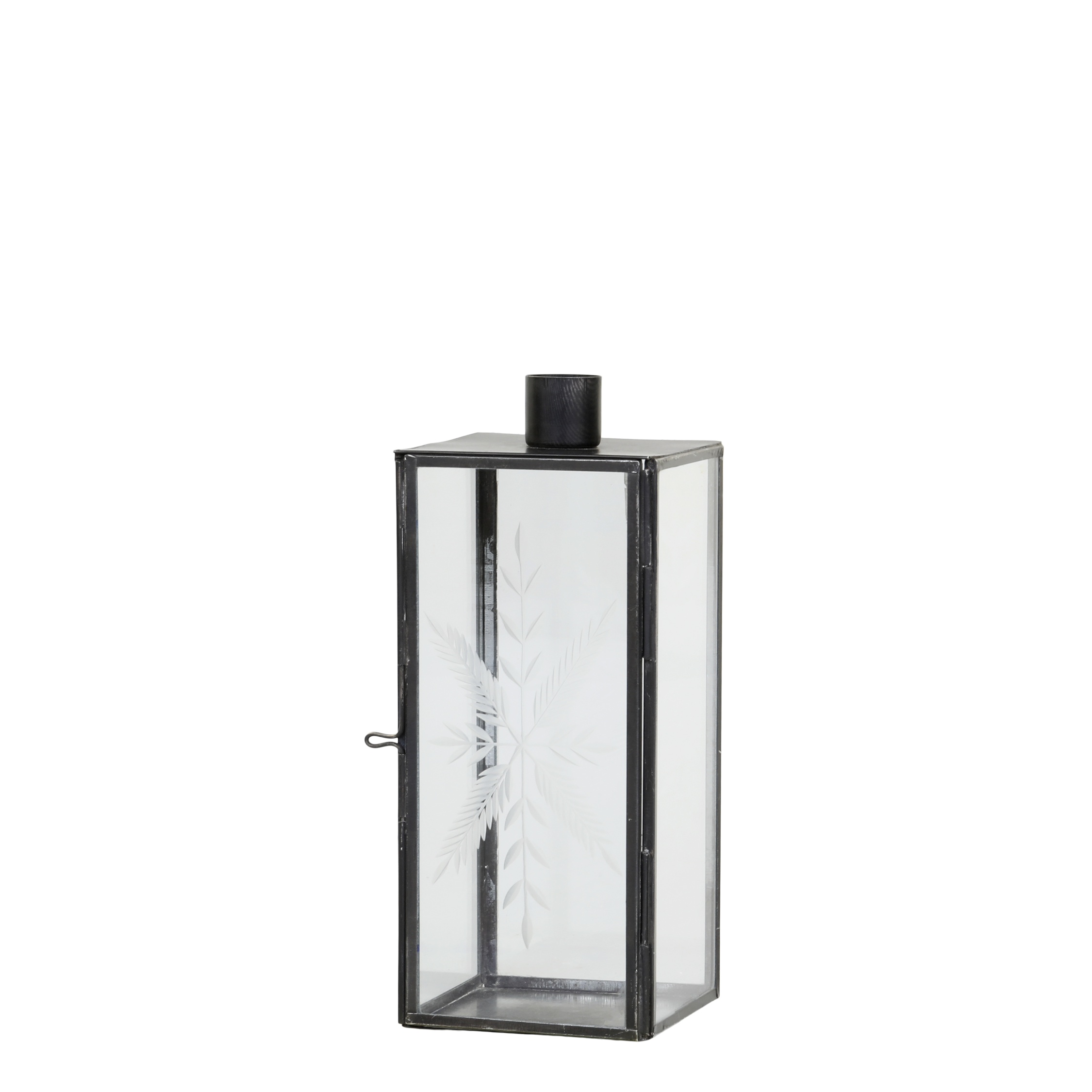 Kerzenständer Laterne mit Schliff Chick Antique schwarz