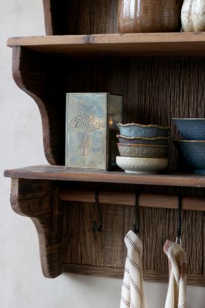 Windlicht mit Blattmuster Chic Antique
