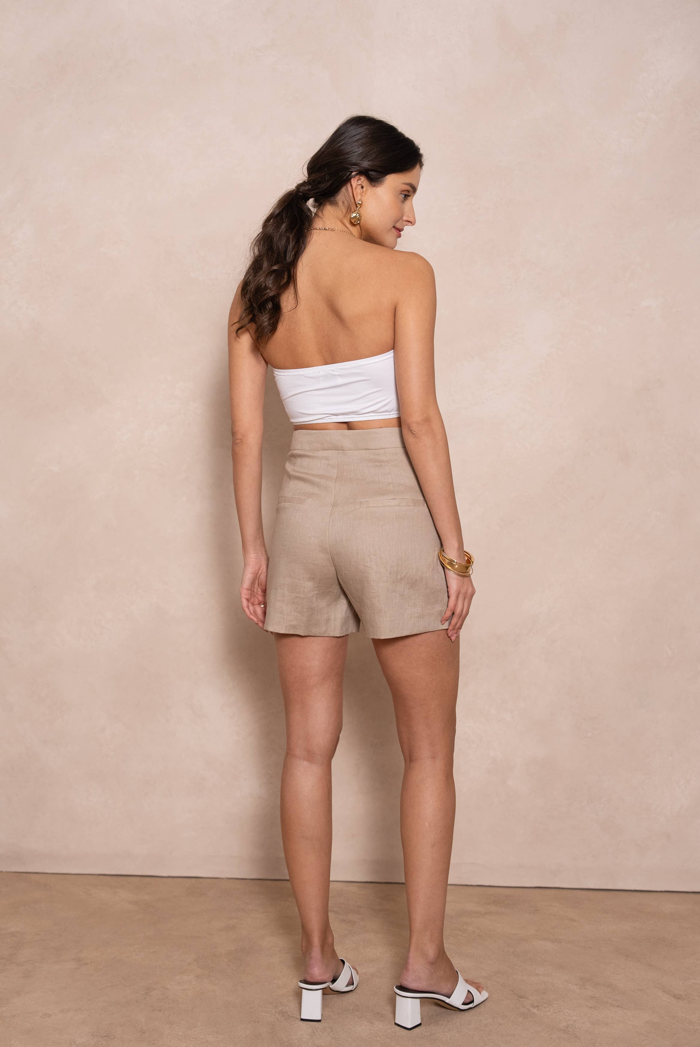 Shorts aus hochwertigem Leinen