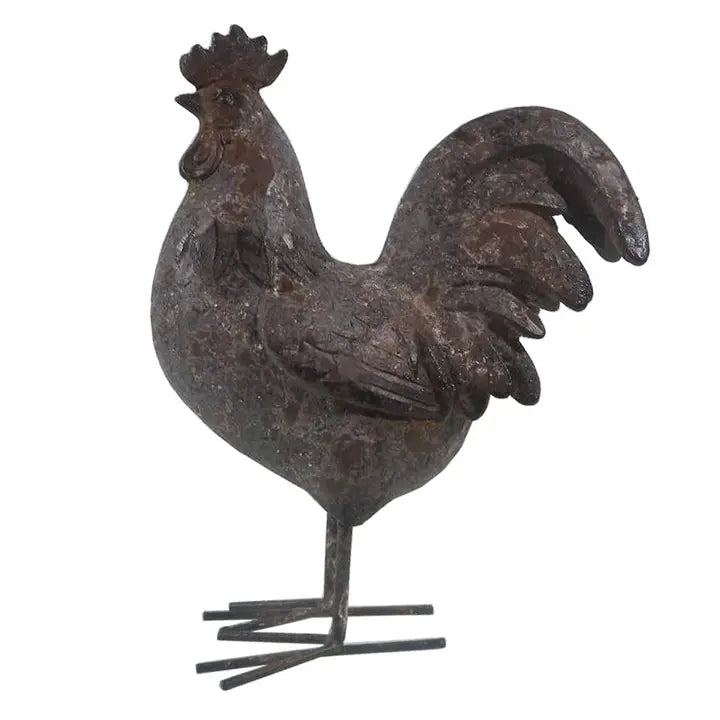 Figur Huhn 19x19x24 cm Grau Polyresin Wohnaccessoires