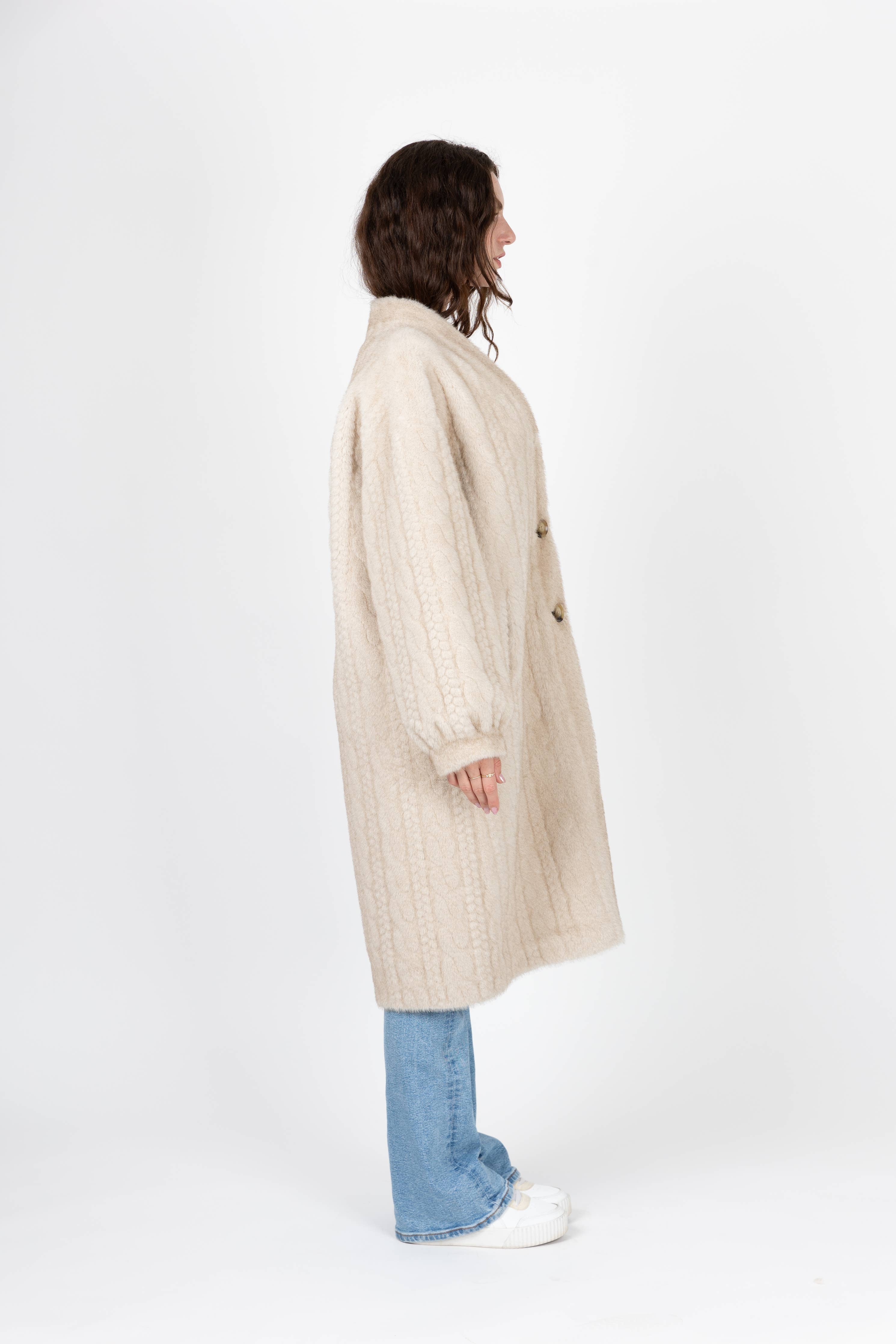 LANGE JACKE / Mantel AUS KUNSTPELZ
