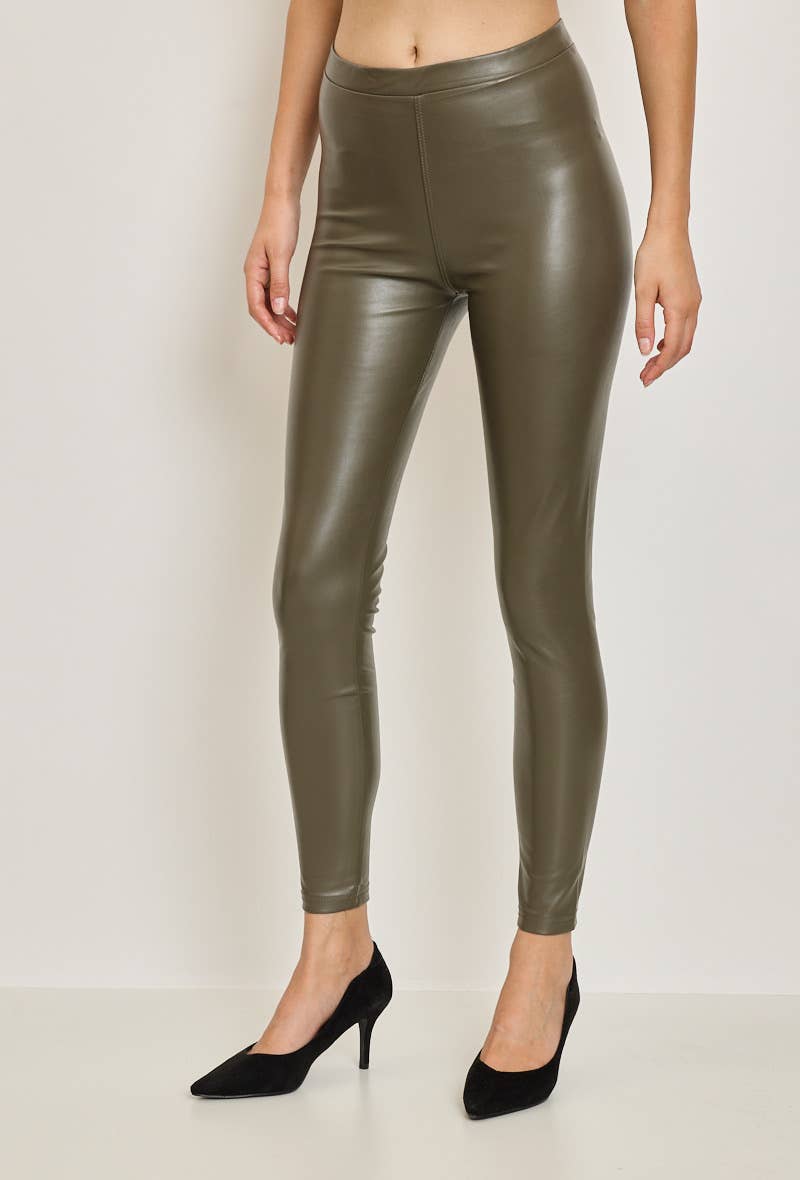 Leggings aus Kunstleder mit hoher Taille - Orice