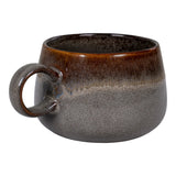 Tasse Keramik grau / braun 4-er Set