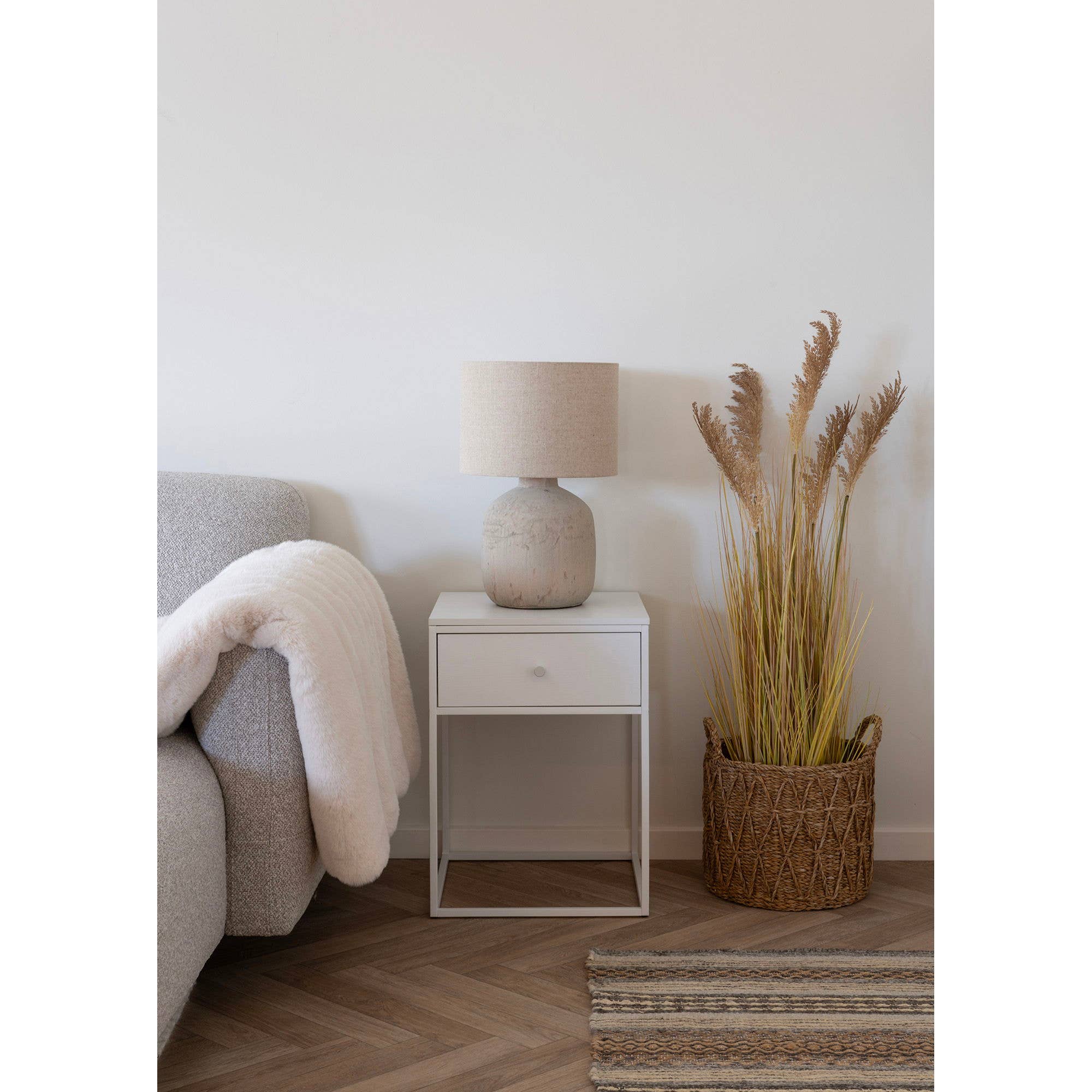 Bilby - Tischlampe. Keramik. hellbraun 150 cm Kabel