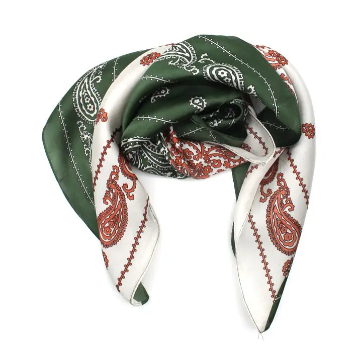 Bedrucktes quadratisches Tuch – Bohème-Paisley