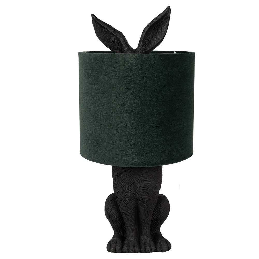 6LMC0099ZVGR Tischlampe Hase Ø 20x43 cm Schwarz Grün