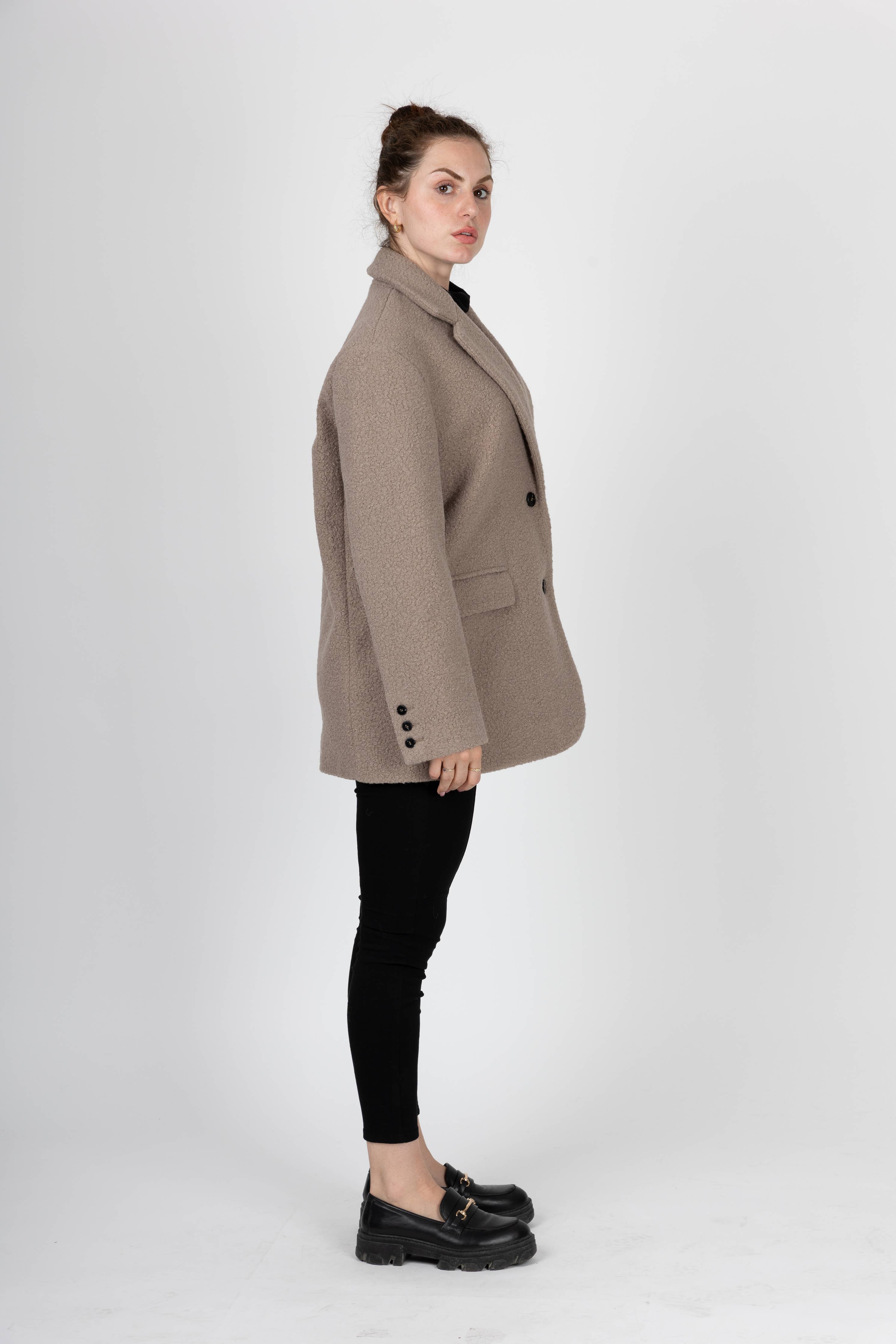 ÜBERGROßER BLAZER wollig