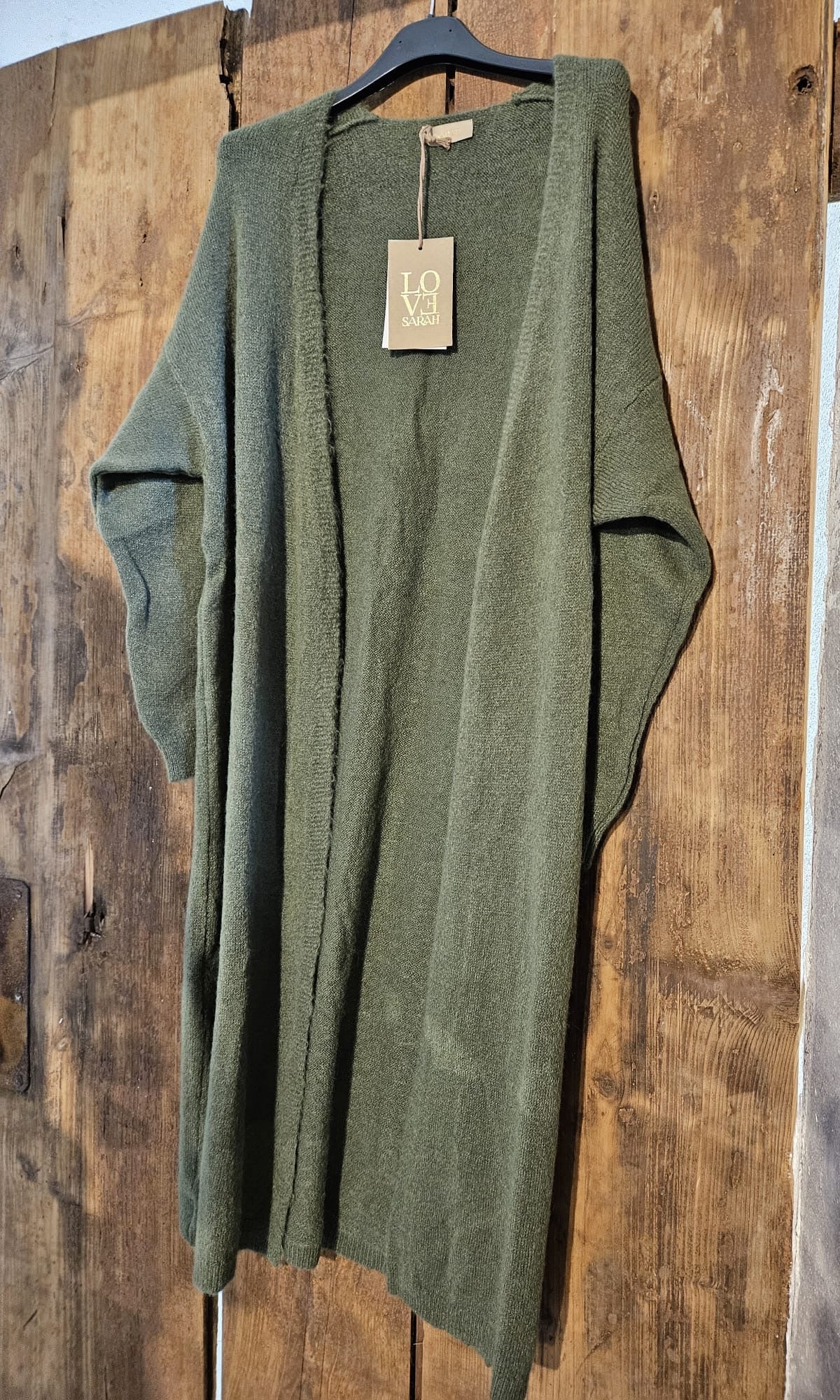 Lange Strickjacke Wollmischung