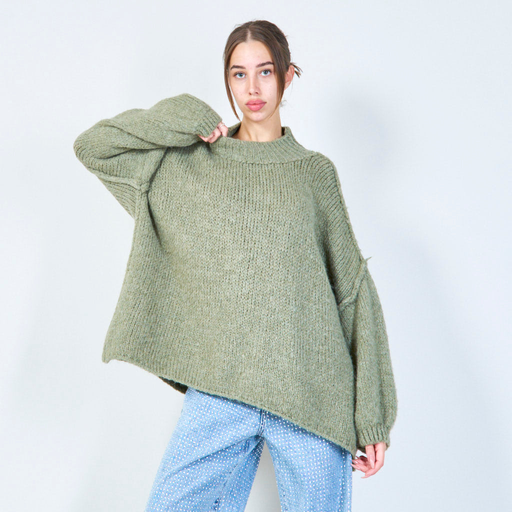 Übergroßer Strickpullover