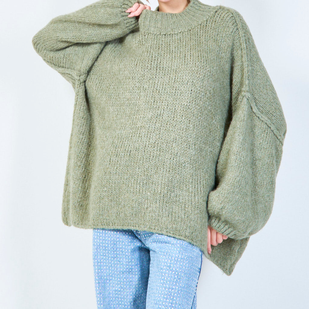 Übergroßer Strickpullover
