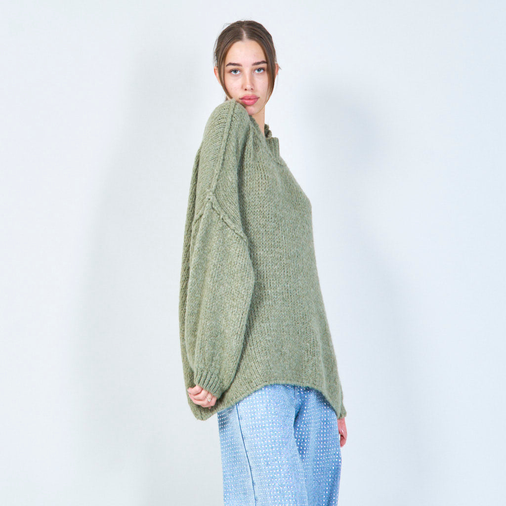 Übergroßer Strickpullover