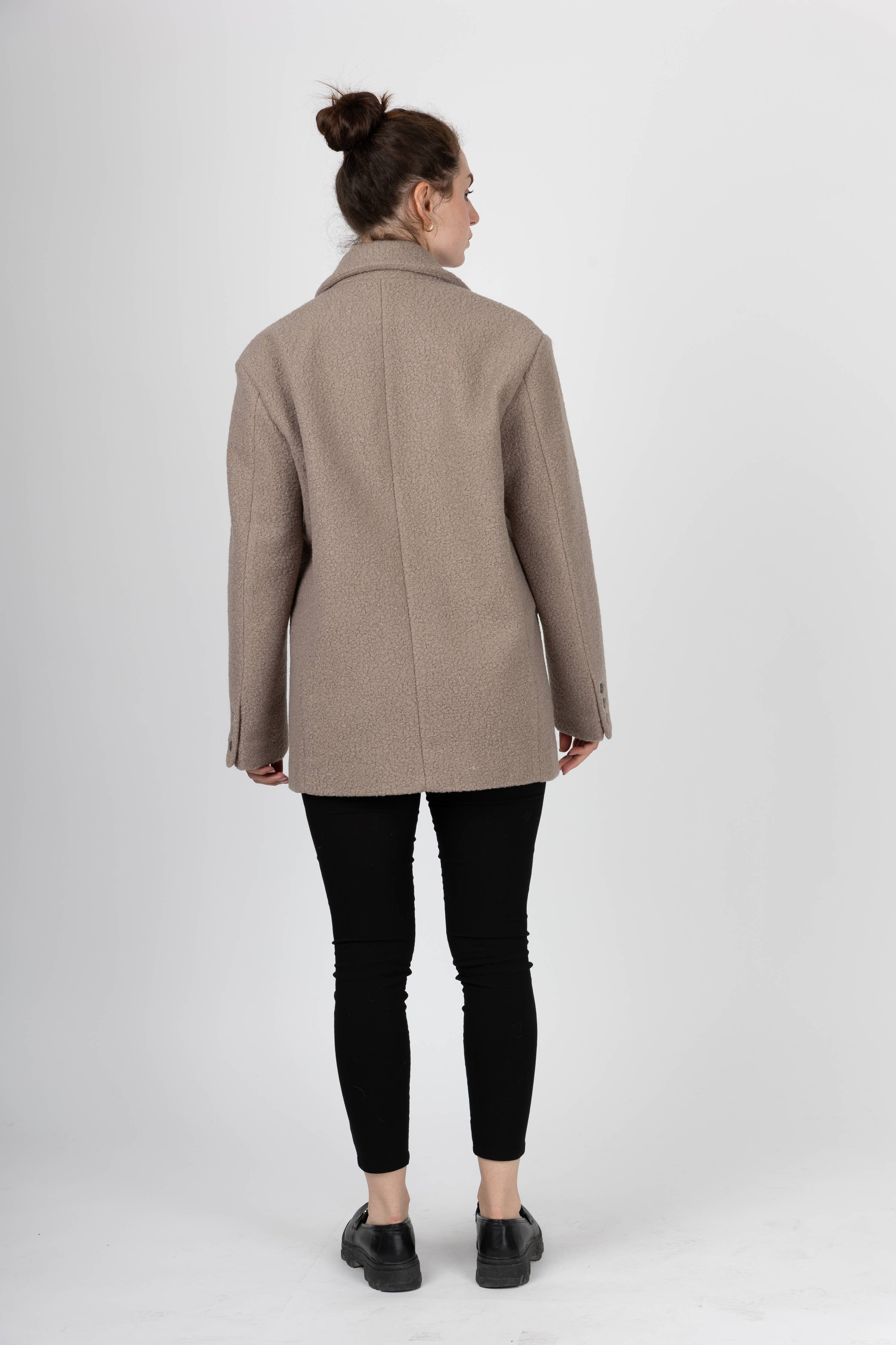ÜBERGROßER BLAZER wollig