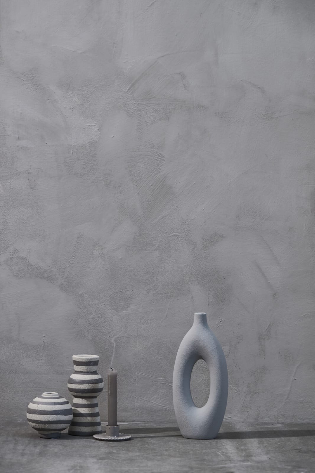 Aniella Vase H20cm grau