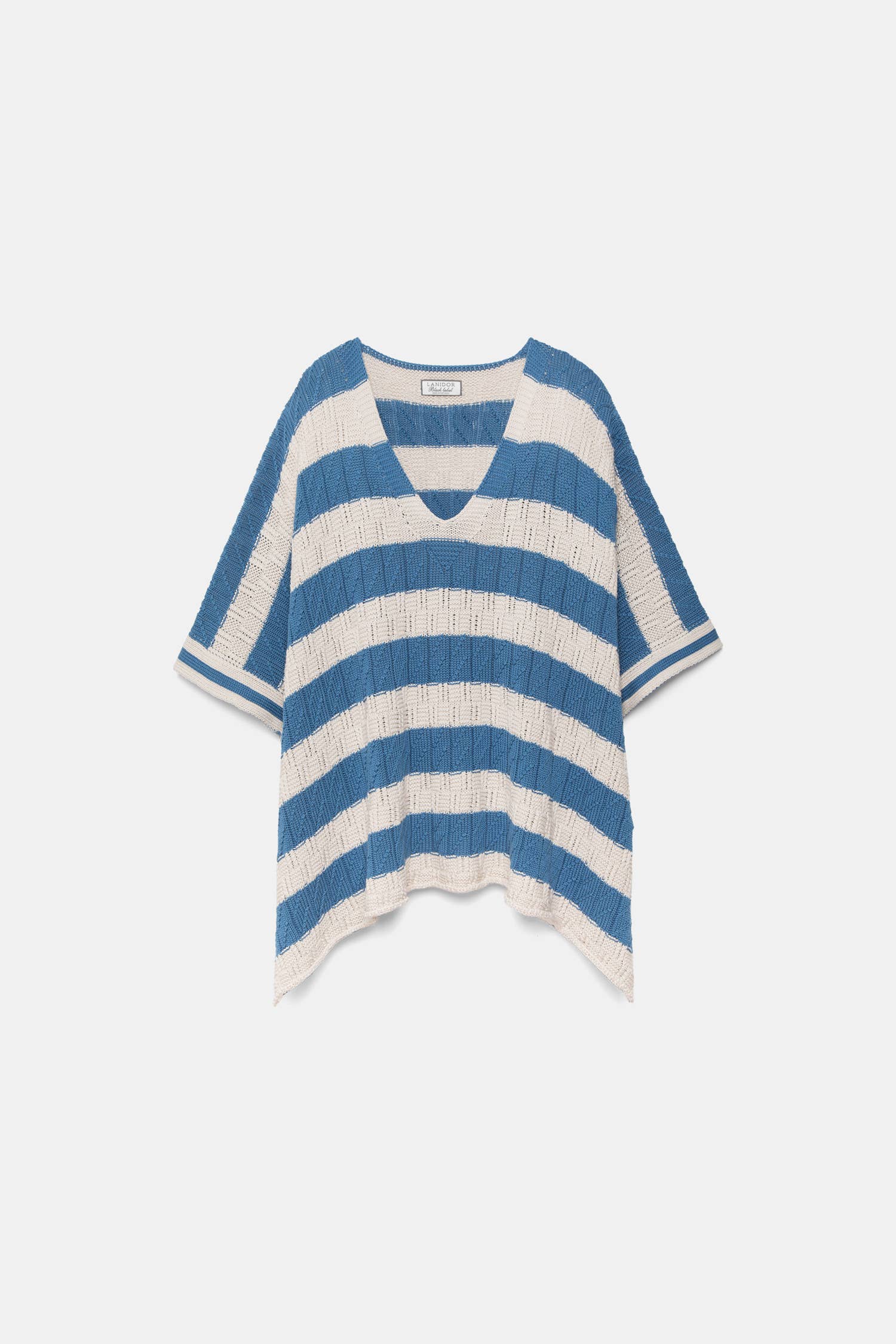 Strukturiertes Strick Poncho (446683-170)
