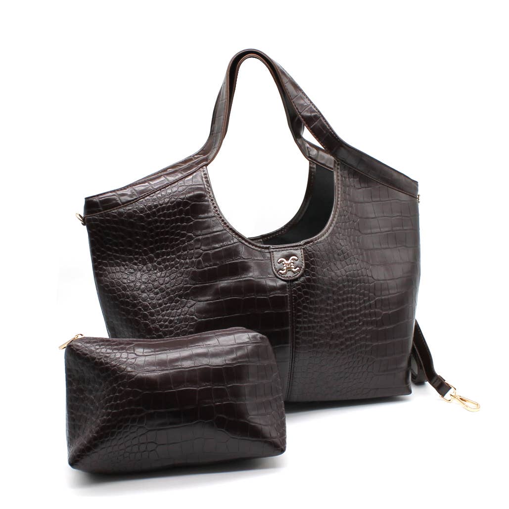 Shopper Croco C.Clo mit Täschchen