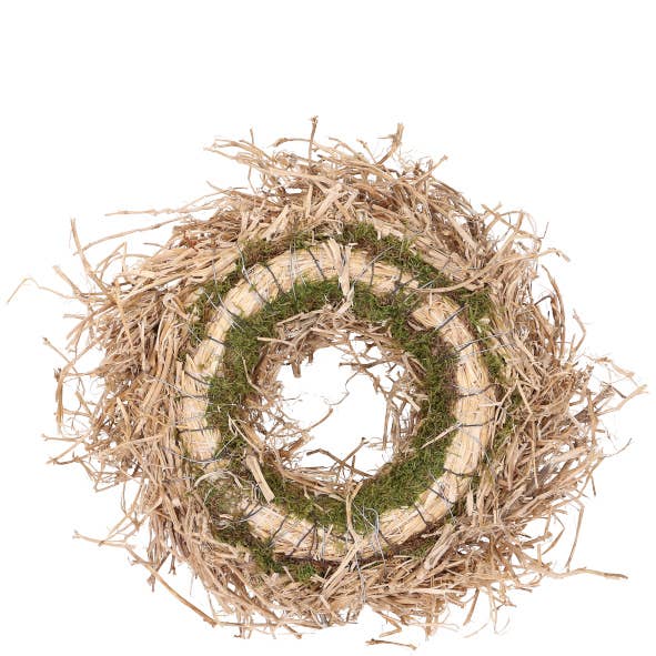 Natur Kranz Stroh, D35cm, H10cm, Innen D19cm,