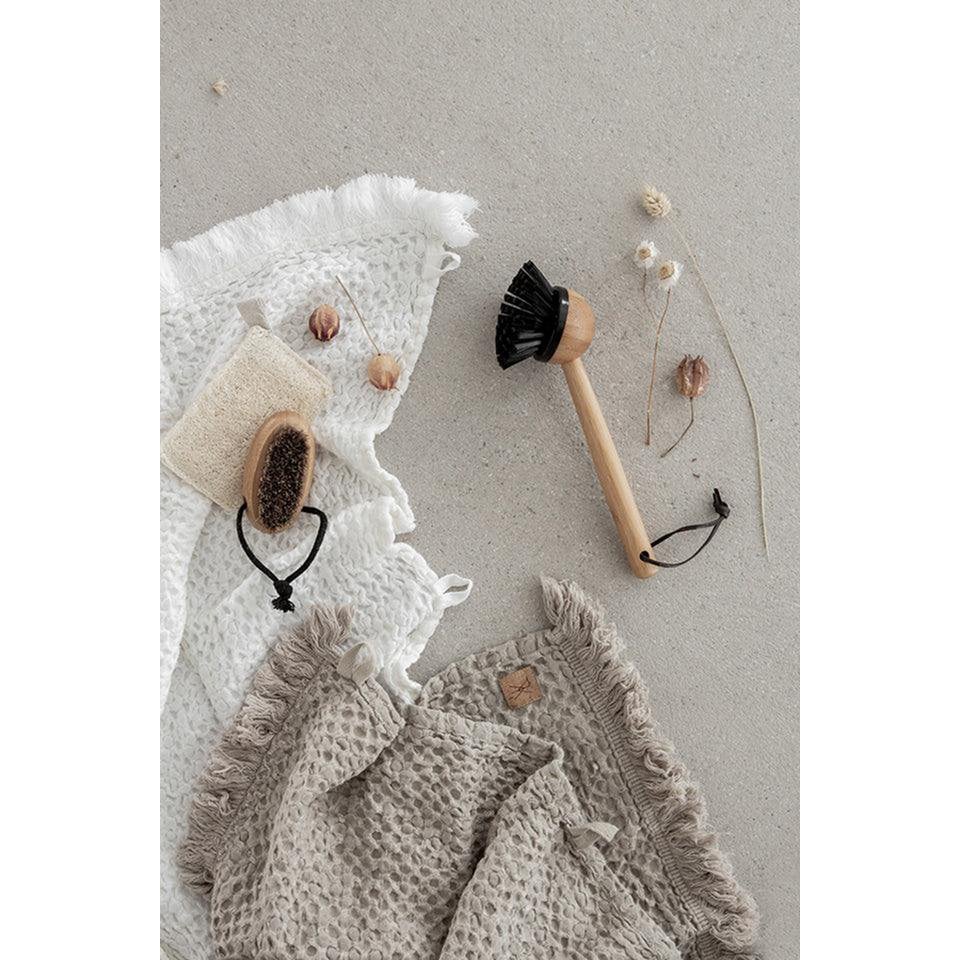 BEDA linen waffle towel, 45 x 60 cm weiß