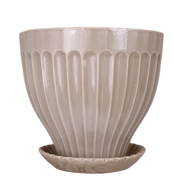 Blumentopf Anna beige