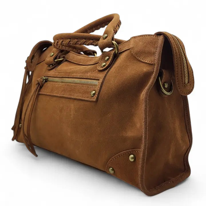 Bibi Ledertasche Braun - karamell