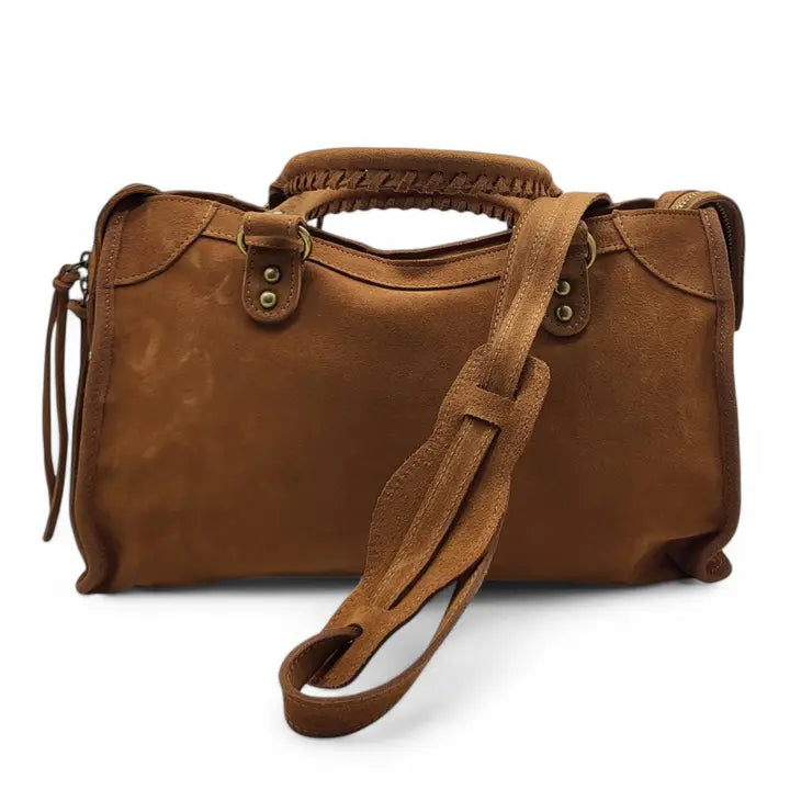 Bibi Ledertasche Braun - karamell