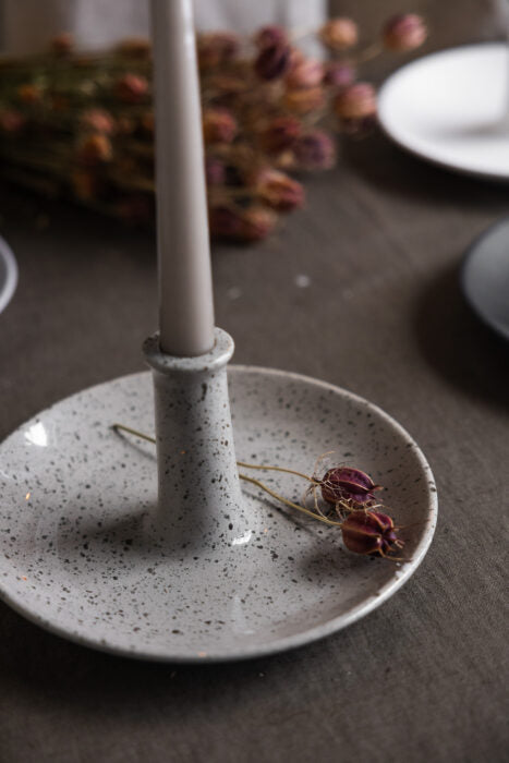 Bondstorp Kerzenhalter Natur mit Teller Storefactory