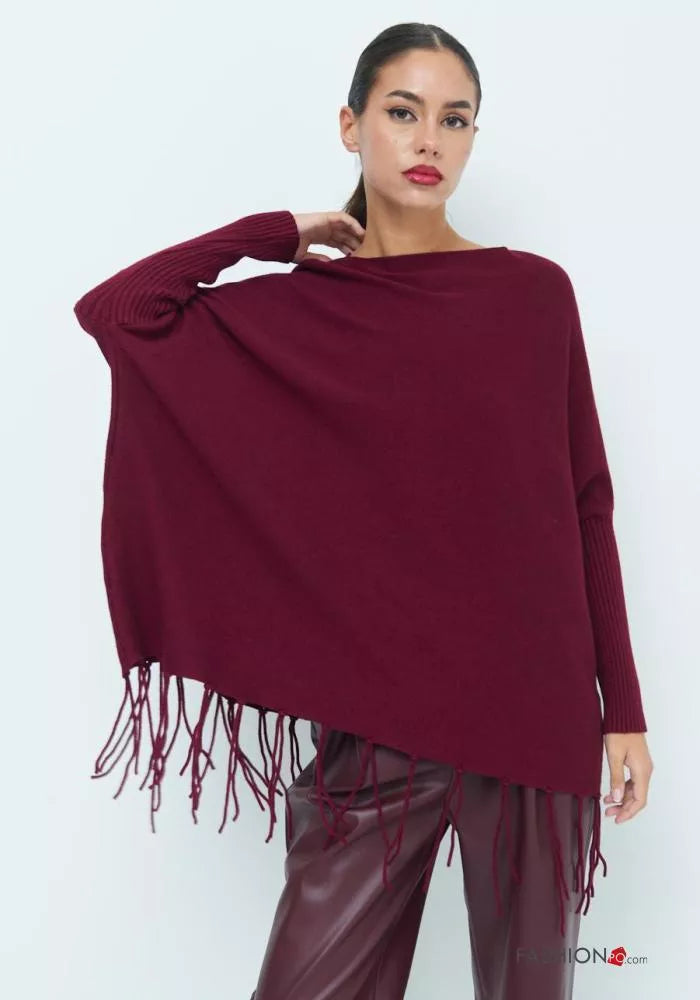 Strick Pullover mit Fransen