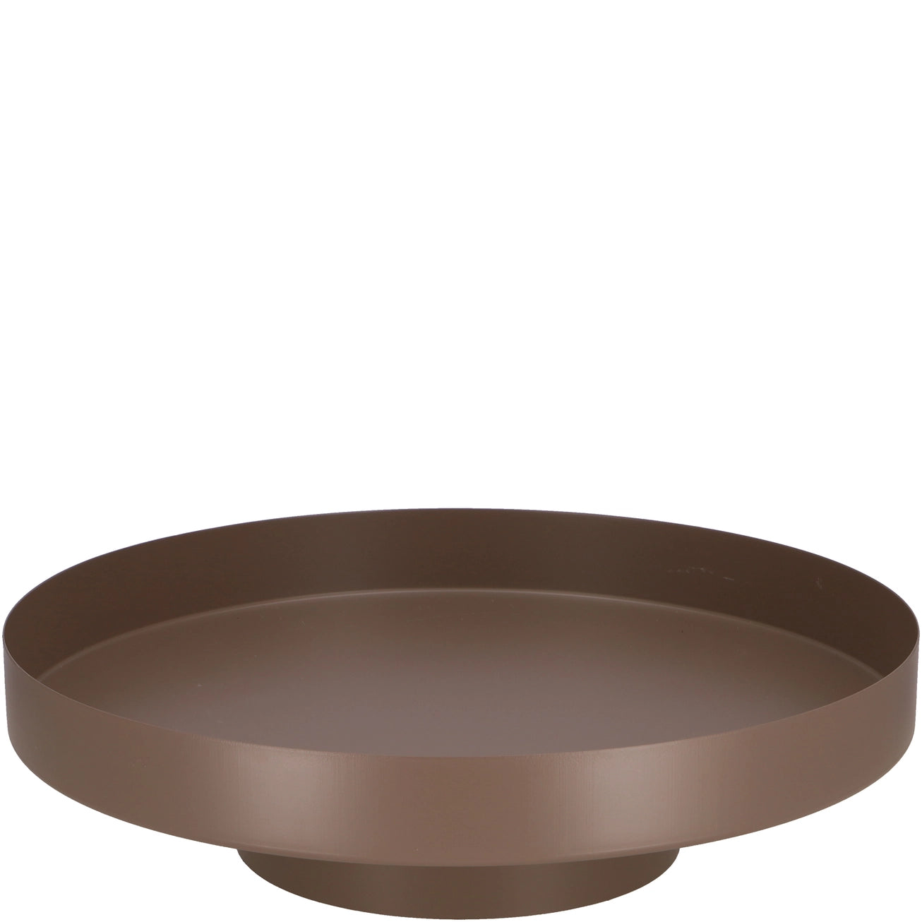 Metall Tablett Erik rund, D40cm, H10,5cm, braun