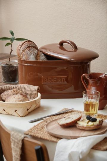Brotbox oval braun von Ib Laursen