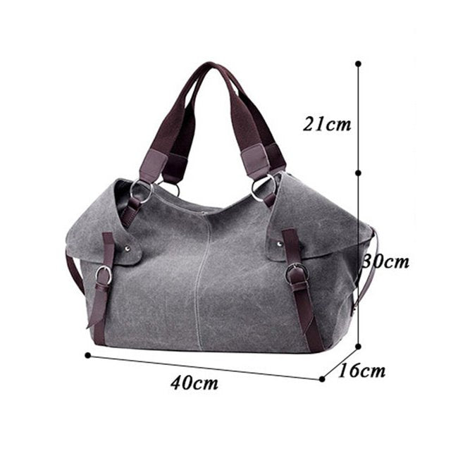 Canvas schulter Tasche braun AnBeck