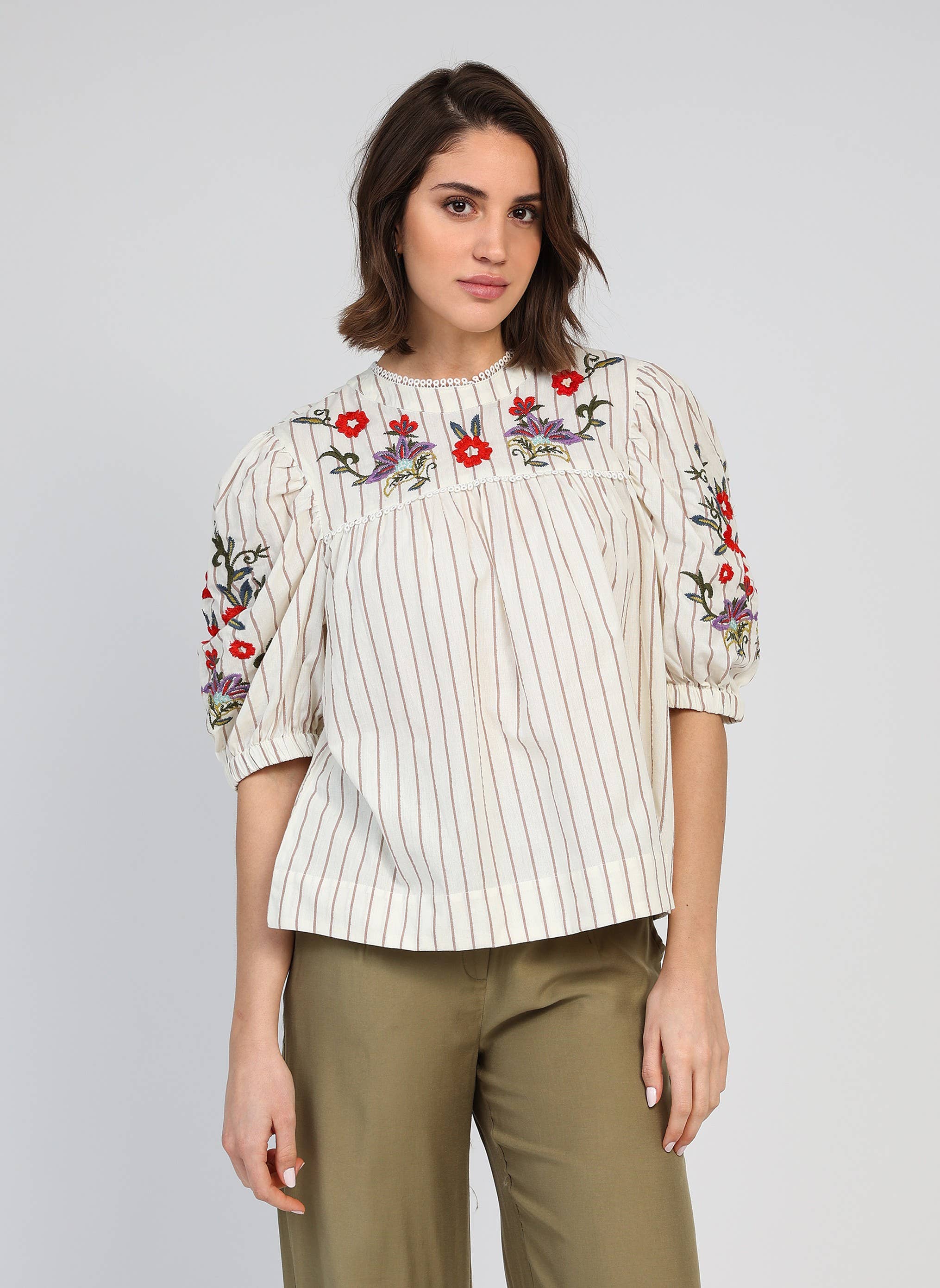Bluse SOLUZA gestreift