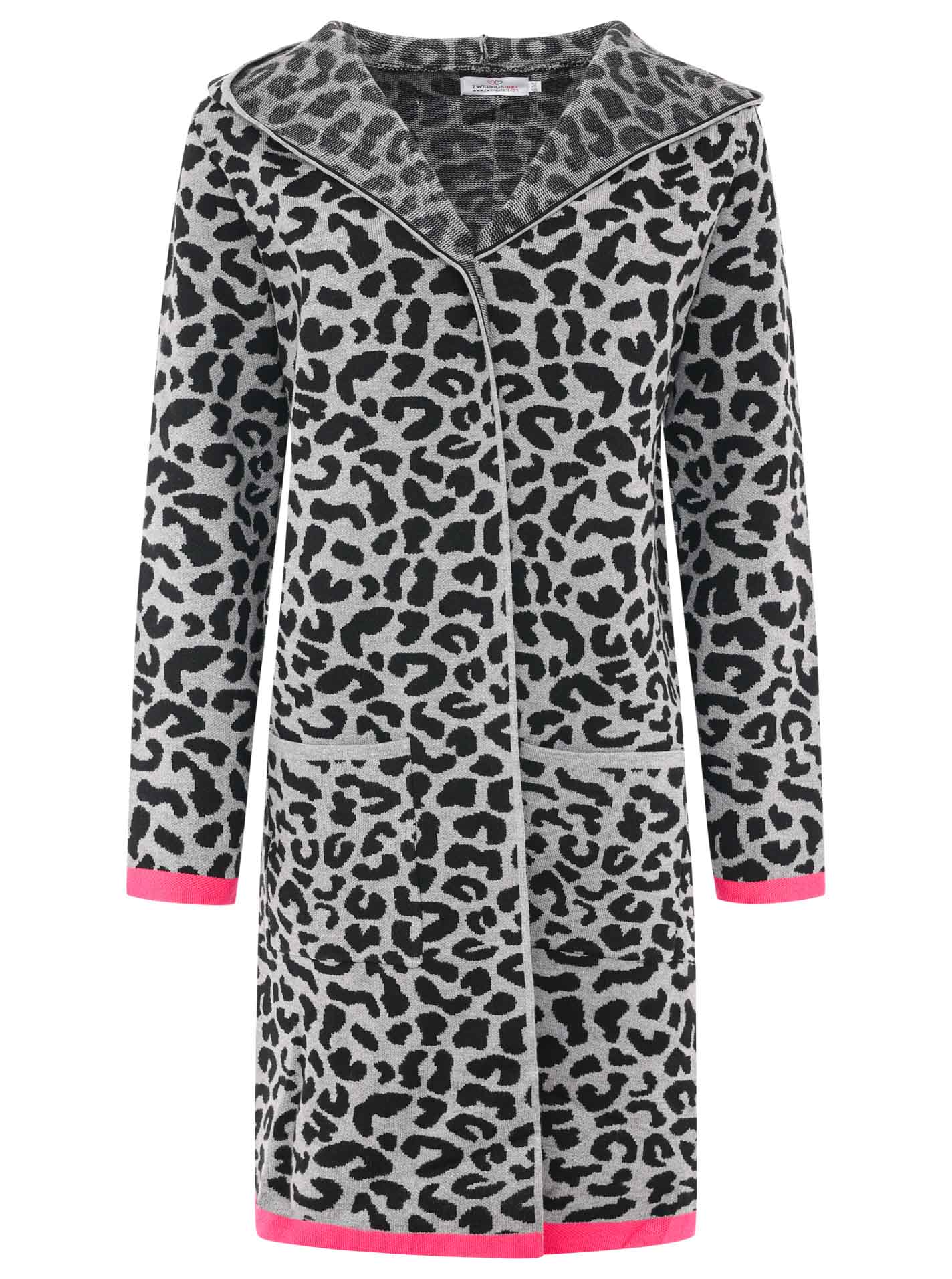 Cardigan Strickjacke   "Neon & Leo" Zwillingsherz